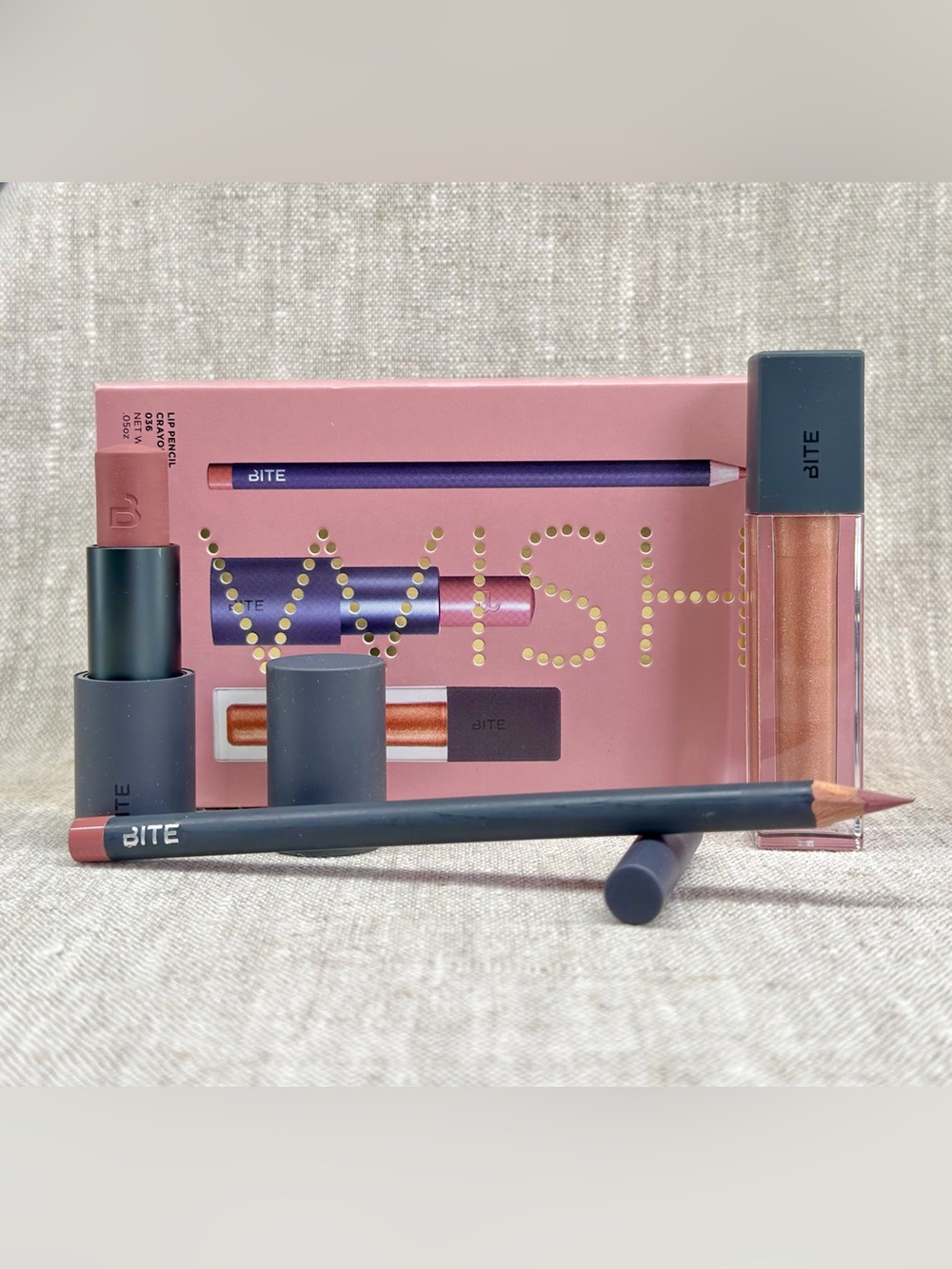 BITE Beauty Champagne Discovery Lip Set Discontinued New in Box Clean Beauty NIB
